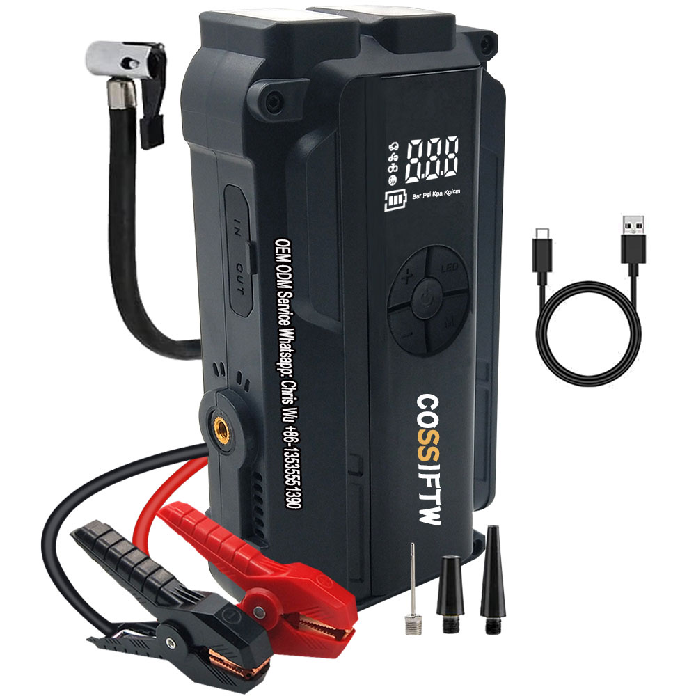 COSSIFTW汽車移動打火電源及打氣泵150PSI 16800mAh 3000A便攜式汽車打火電池包